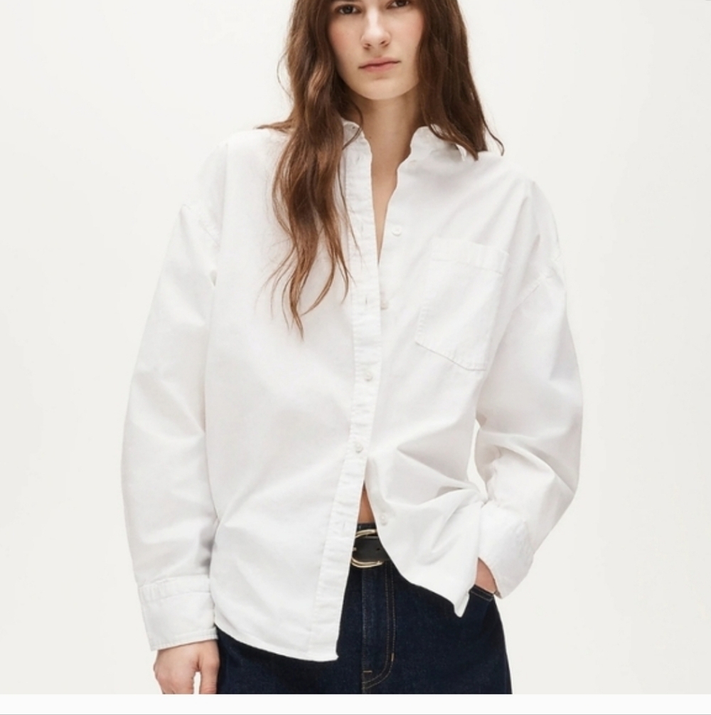 J.Crew Étienne oversized Button Down shirt in lightweight oxford S Small  BY733